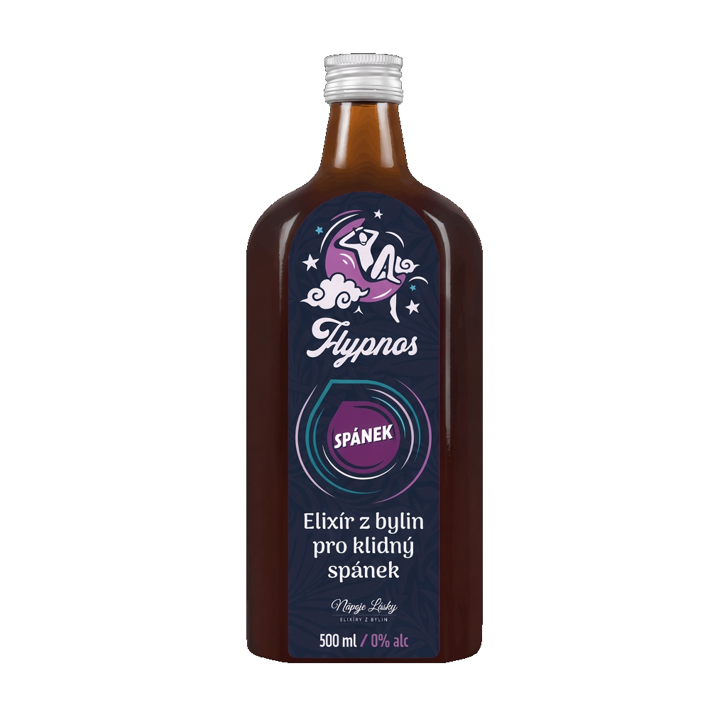 Lahev Hypnos 500 ml, bylinný elixír na klidný spánek